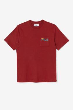 Camiseta Fila Curtis Pocket Tee Hombre Rojas | Fila564XZ