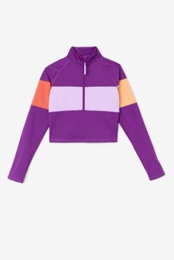 Camiseta Fila Jaida Based Layer Half Zip Mujer Moradas | Fila861GZ