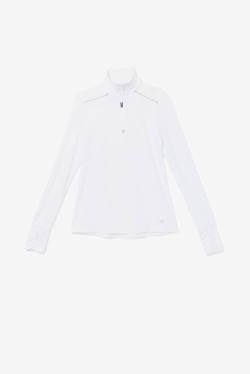 Camiseta Fila Pickleball 1/4 Zip Long Sleeve Mujer Blancas | Fila514ZA