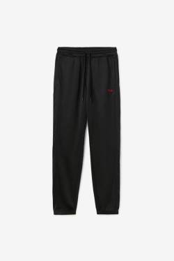 Pantalones Fila Albania Pista Mujer Negras Rojas | Fila102BU