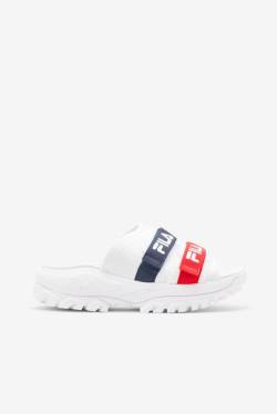 Sandalias de Diapositivas Fila Outdoor Mujer Blancas Azul Marino Rojas | Fila728XI