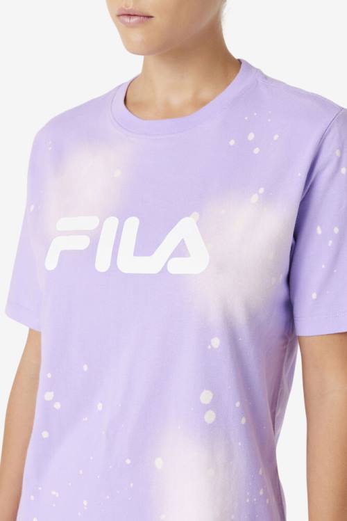 Camiseta Fila Alivia Tie Dye Tee Mujer Moradas | Fila617RX