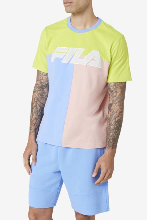 Camiseta Fila Anvit Crew Hombre Coral | Fila569RP