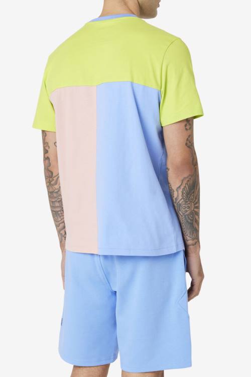 Camiseta Fila Anvit Crew Hombre Coral | Fila569RP