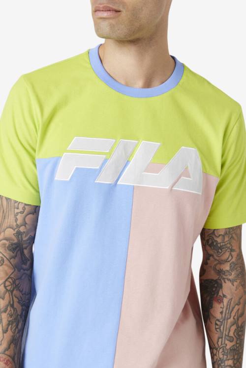 Camiseta Fila Anvit Crew Hombre Coral | Fila569RP