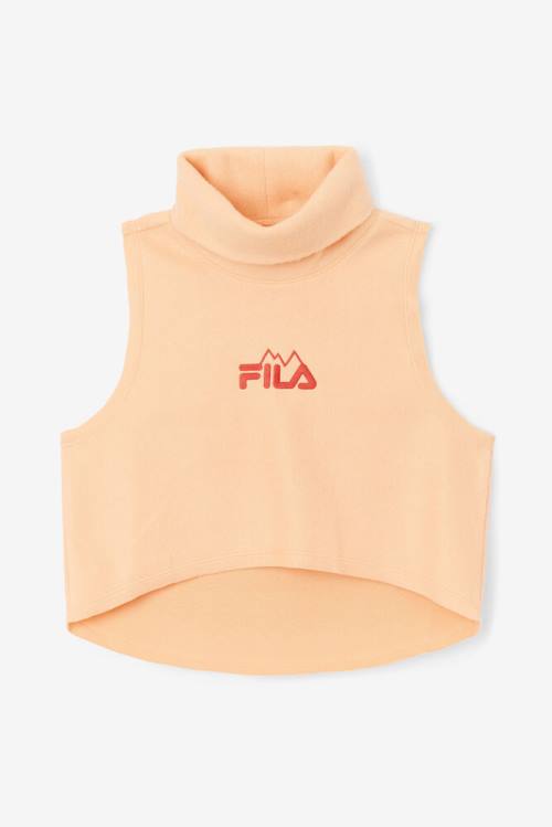 Camiseta Fila Eliana Cropped Neck Warmer Mujer Naranjas | Fila315IX