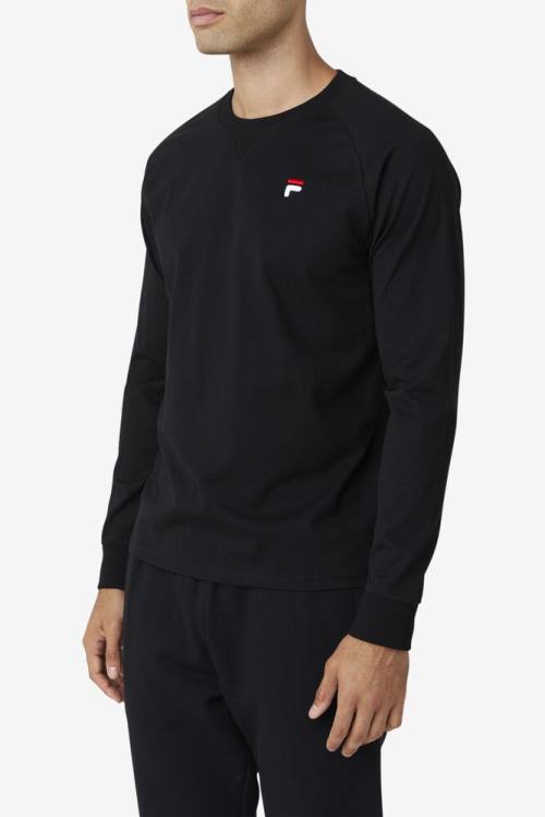 Camiseta Fila Flynn Long Sleeve Tee Mujer Negras | Fila104SH