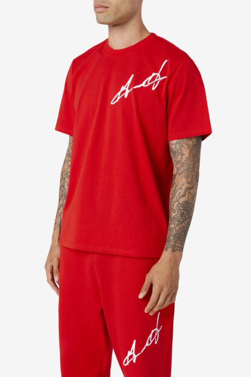 Camiseta Fila Grant Hill Cormac Tee Hombre Rojas | Fila764CY