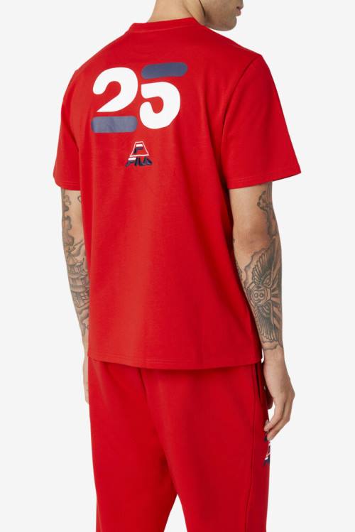 Camiseta Fila Grant Hill Cormac Tee Hombre Rojas | Fila764CY