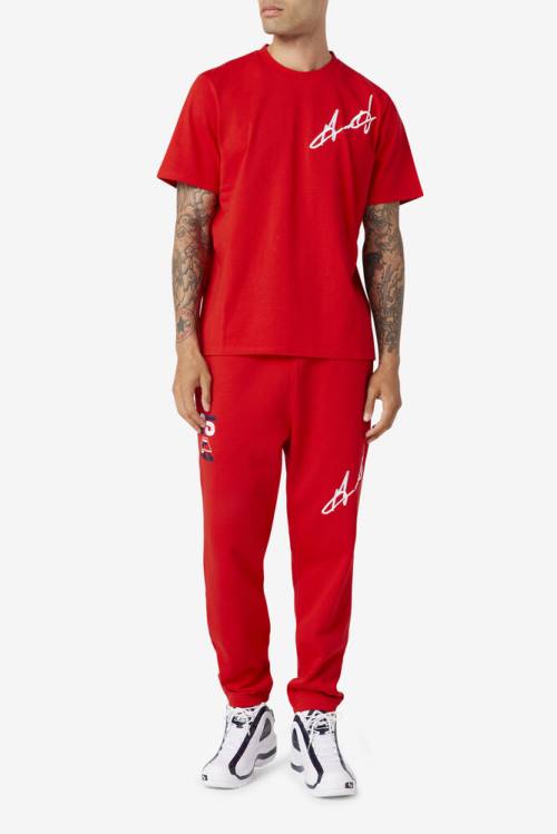 Camiseta Fila Grant Hill Cormac Tee Hombre Rojas | Fila764CY