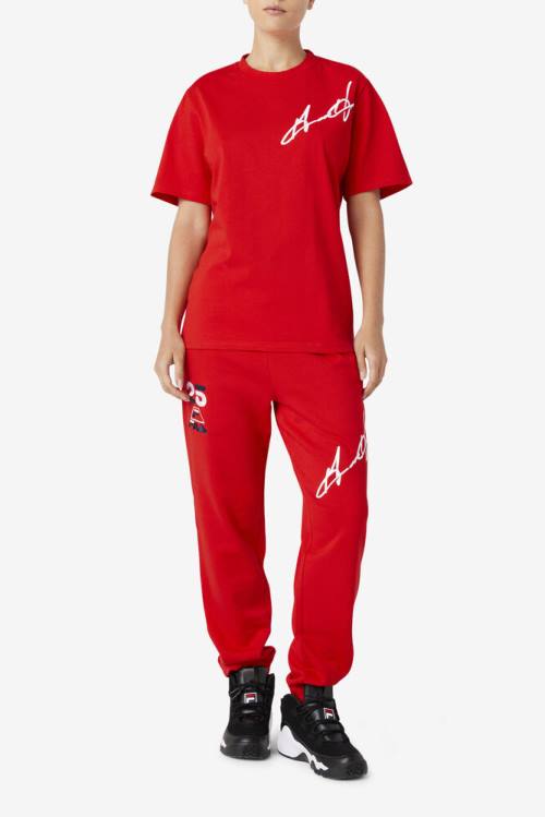 Camiseta Fila Grant Hill Cormac Tee Hombre Rojas | Fila764CY