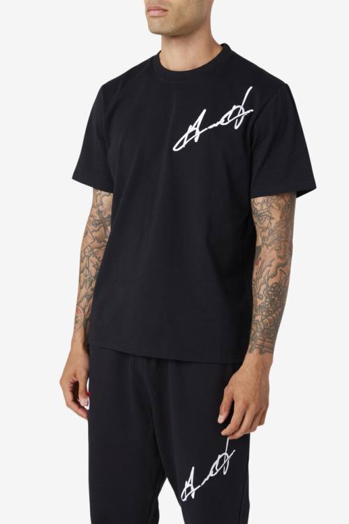 Camiseta Fila Grant Hill Cormac Tee Hombre Negras | Fila876RV