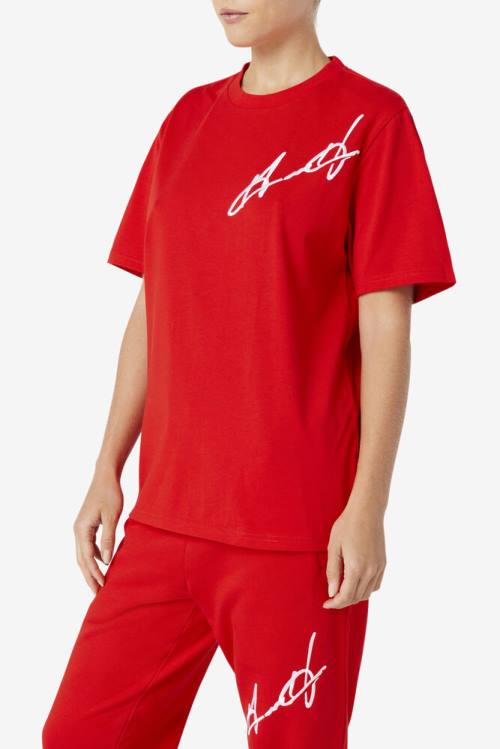 Camiseta Fila Grant Hill Cormac Tee Mujer Rojas | Fila320OK