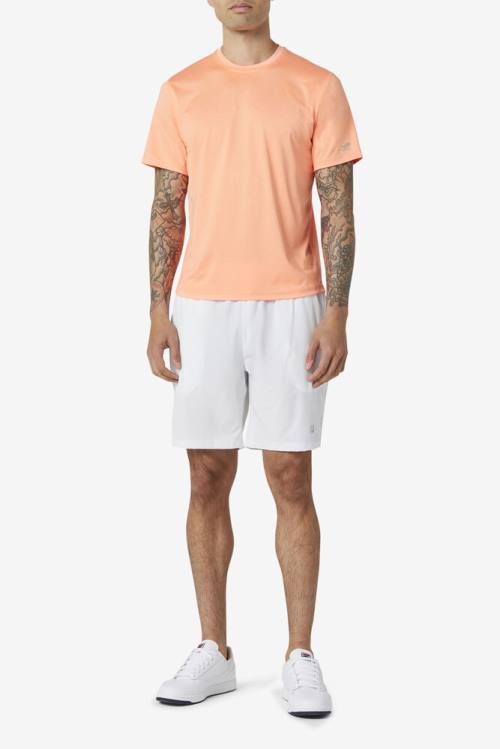 Camiseta Fila Pickleball Scallop Hem Crew Hombre Naranjas | Fila192VK