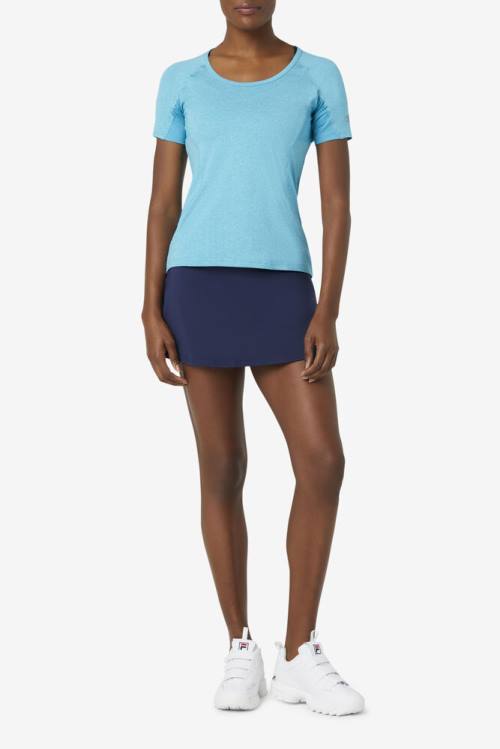 Camiseta Fila Pickleball Sleeve Top Mujer Turquesa | Fila893TB