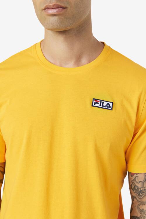 Camiseta Fila Skylar Tee Hombre Amarillo | Fila734UV