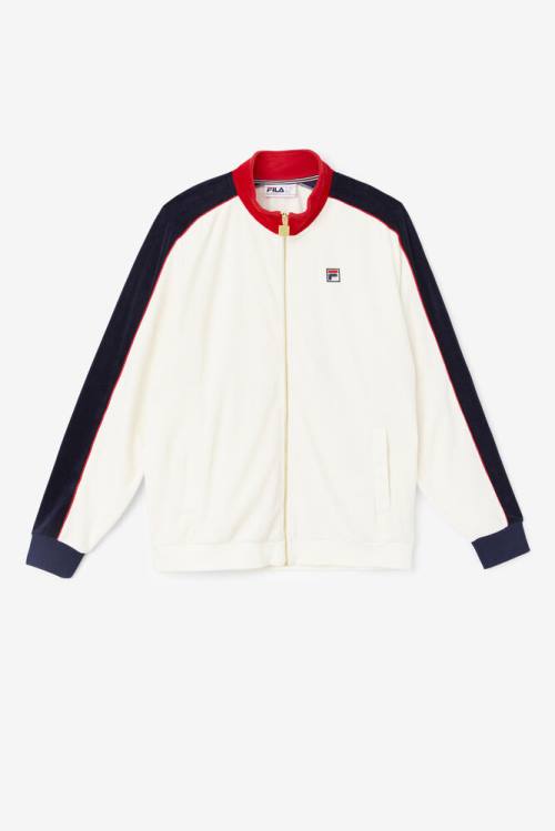 Chaquetas Fila Cima Velour Hombre Rojas Azul Marino | Fila283JU