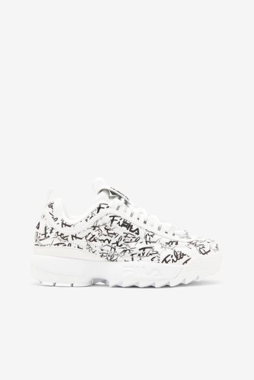 Graffiti Zapatillas Fila Disruptor 2 Mujer Blancas Negras | Fila254JH