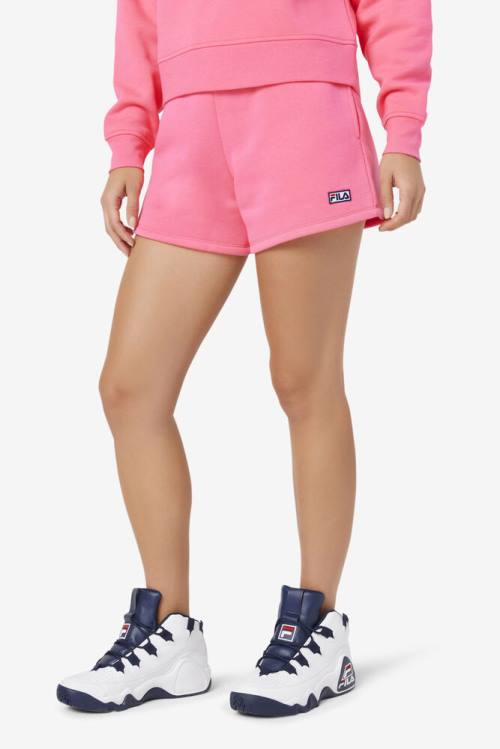 Pantalones Cortos Fila Diara High Rise Mujer Rosas | Fila378QD