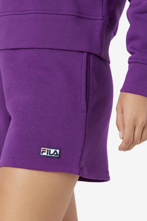 Pantalones Cortos Fila Diara High Rise Mujer Moradas | Fila879VG