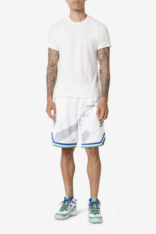 Pantalones Cortos Fila Grant Hill X Sprite Hombre Blancas Azules | Fila207CM