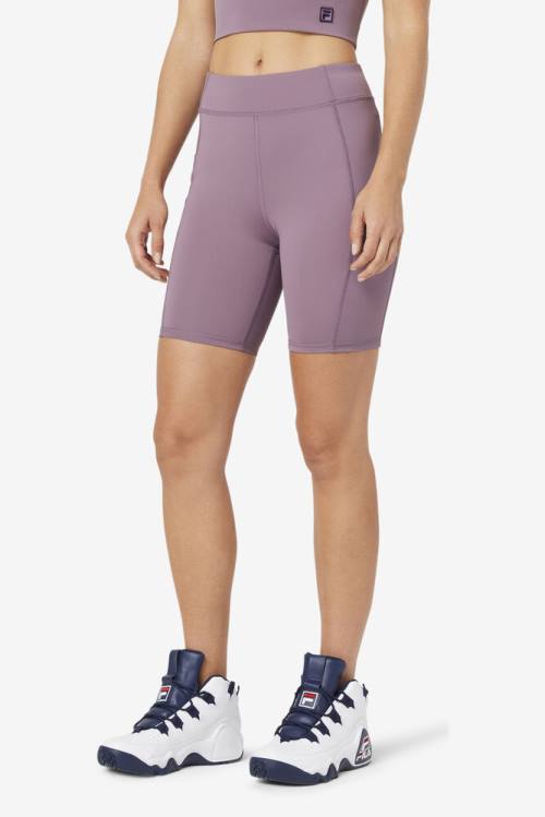 Pantalones Cortos Fila Tiana Bike Mujer Moradas | Fila037BH