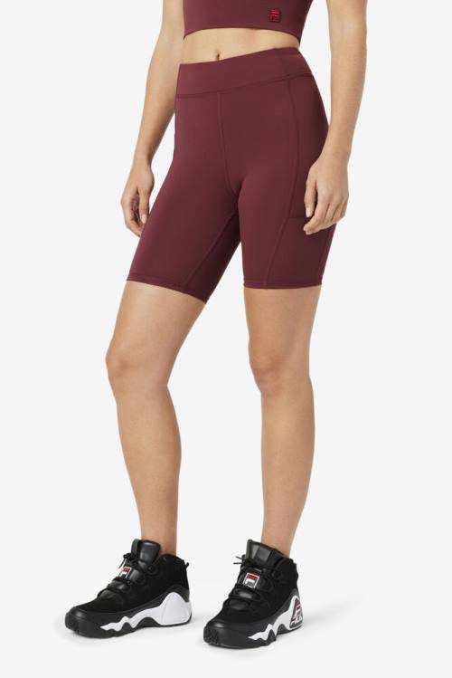Pantalones Cortos Fila Tiana Bike Mujer Marrones | Fila140XL