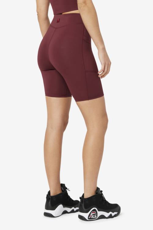 Pantalones Cortos Fila Tiana Bike Mujer Marrones | Fila140XL