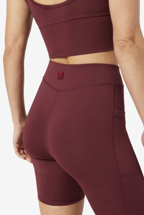 Pantalones Cortos Fila Tiana Bike Mujer Marrones | Fila140XL