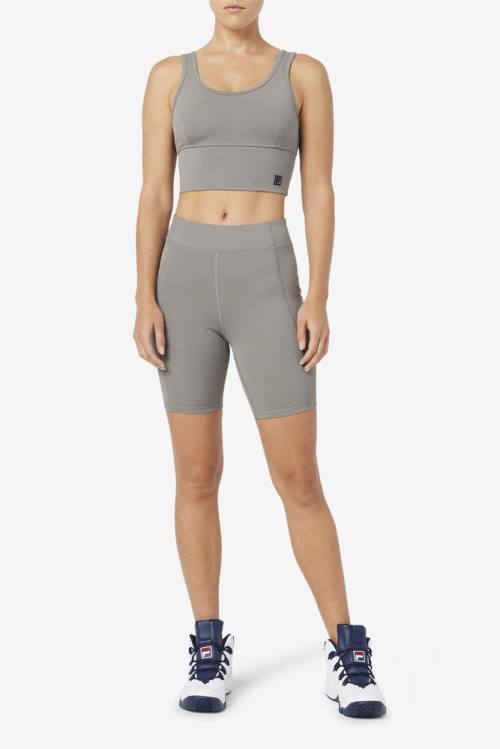 Pantalones Cortos Fila Tiana Bike Mujer Gris | Fila196QB