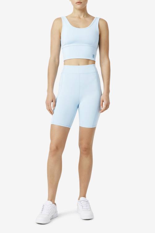 Pantalones Cortos Fila Tiana Bike Mujer Azules | Fila315UC