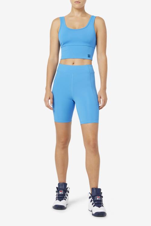 Pantalones Cortos Fila Tiana Bike Mujer Azules | Fila638TZ