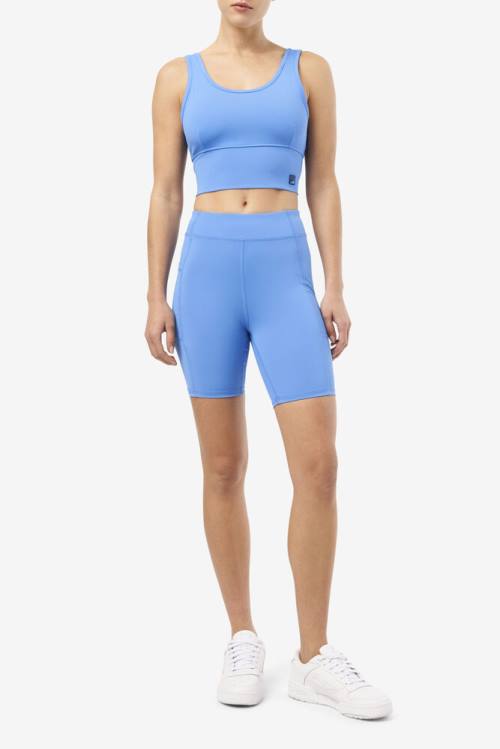 Pantalones Cortos Fila Tiana Bike Mujer Azules | Fila726QG