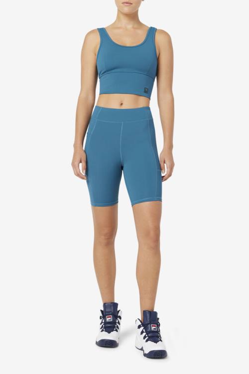 Pantalones Cortos Fila Tiana Bike Mujer Coral | Fila924KS