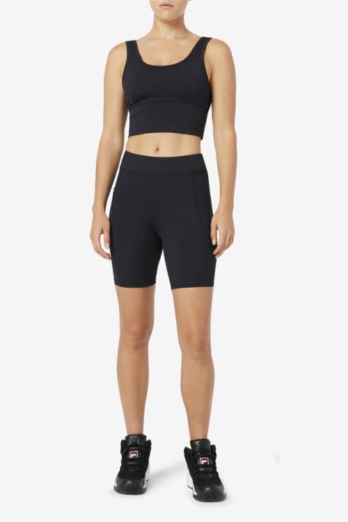 Pantalones Cortos Fila Tiana Bike Mujer Negras | Fila940UP