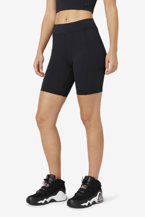 Pantalones Cortos Fila Tiana Bike Mujer Negras | Fila940UP