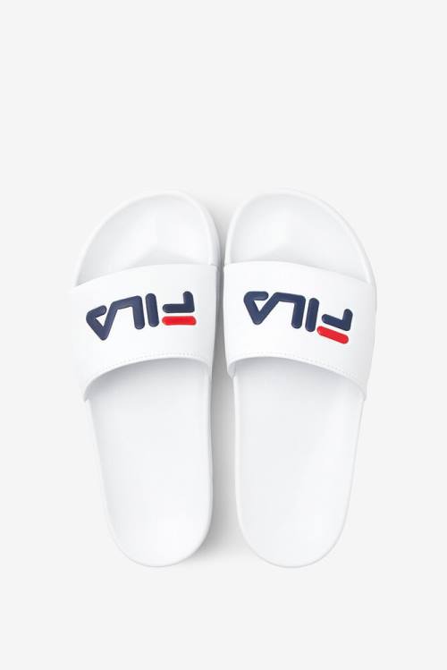 Sandalias de Diapositivas Fila Drifter Mujer Blancas Azul Marino Rojas | Fila032DF