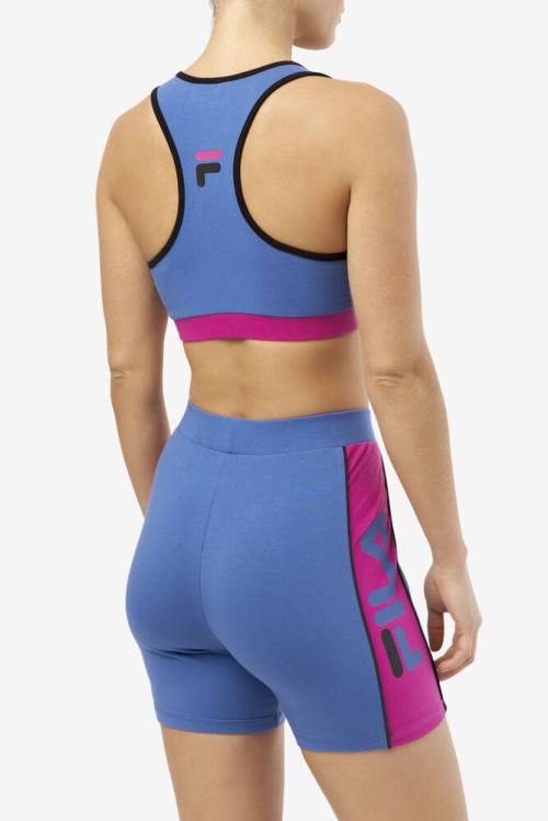 Top Deportivo Fila Kairi Bra Mujer Azules Oscuro | Fila529LK