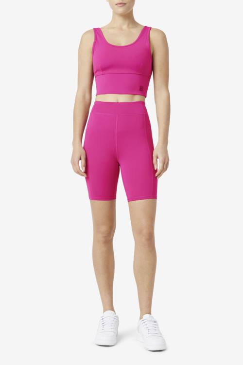 Top Deportivo Fila Kora Bra Mujer Rosas | Fila286JT