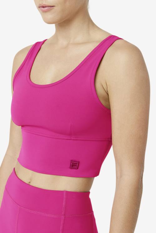 Top Deportivo Fila Kora Bra Mujer Rosas | Fila286JT