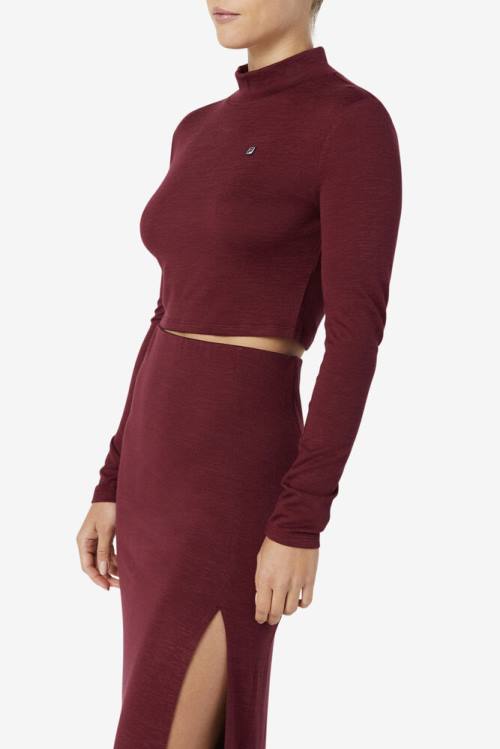 Top Deportivo Fila Luise Turtleneck Mujer Marrones | Fila760EO