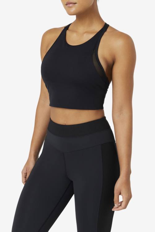 Top Deportivo Fila Uplift T-back Sports Bra Mujer Negras | Fila142HR