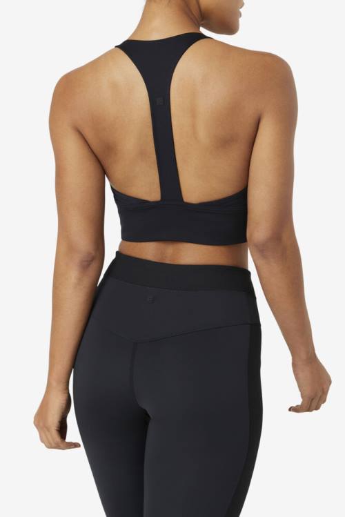 Top Deportivo Fila Uplift T-back Sports Bra Mujer Negras | Fila142HR