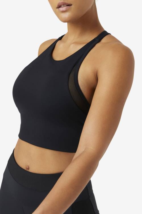 Top Deportivo Fila Uplift T-back Sports Bra Mujer Negras | Fila142HR