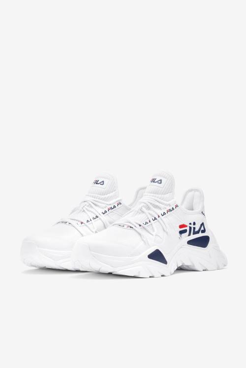 Zapatillas Fila Relectrove Premium Hombre Blancas Azul Marino Rojas | Fila830VH